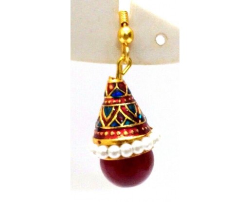 Meenakari Minakari Enamel Jhumka Jhumki Handmade Earring Jewelry Chandelier A109